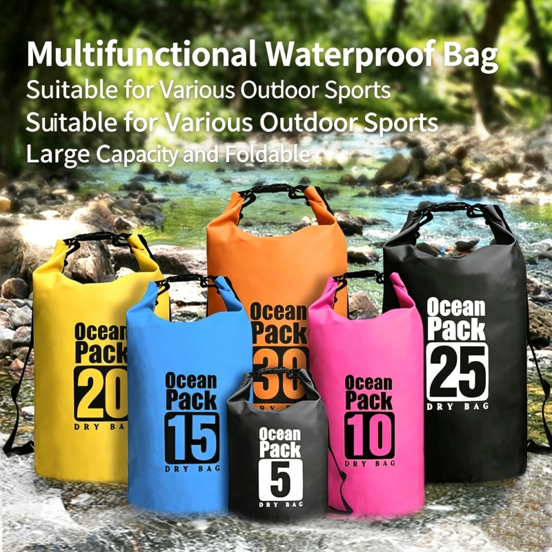 Fishing Kayak Inflatable - Водонепроницаемая сумка-гермомешок для плавания 5л/10л/20л/30л, для