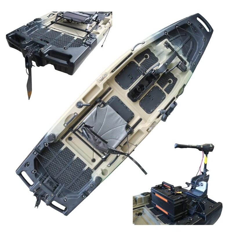 Fishing Kayak Pedal Drive - Одноместный моторизованный морской каяк/каноэ из HDPE/PE