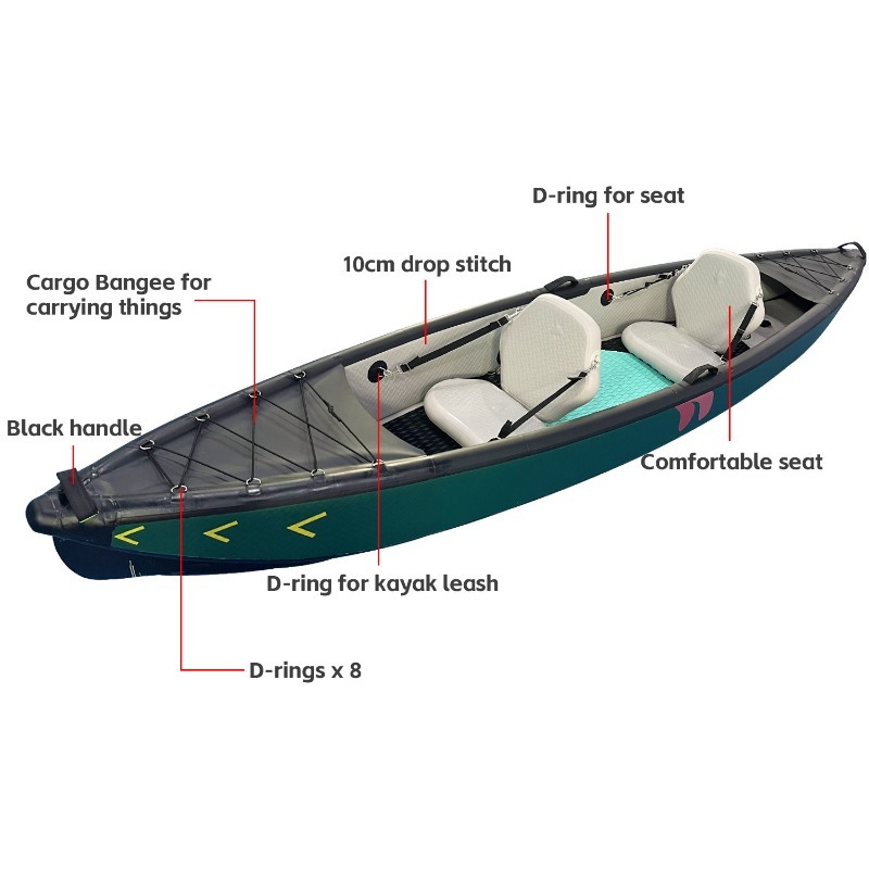 Новый дизайн, надувная лодка-к – обзор и цена Fishing Kayak Inflatable