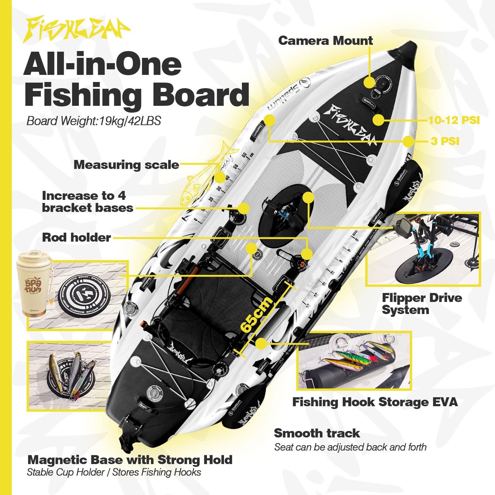 Надувной рыболовный каяк Spati – обзор и цена Fishing Kayak Seat