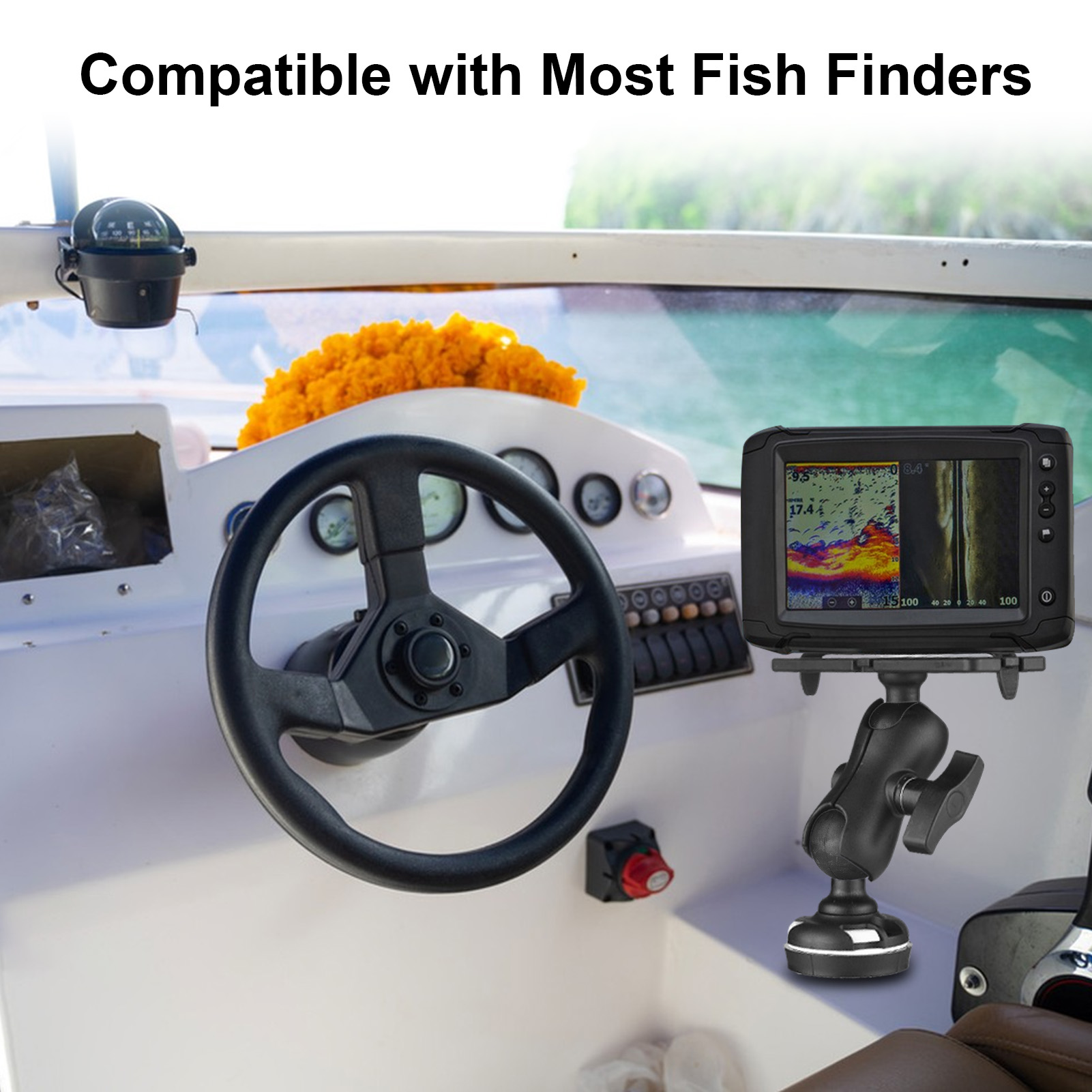 Крепление для эхолота с прямоу – обзор и цена Fishing Kayak Fish Finder Mount